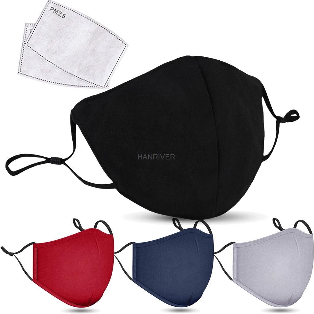 Anti Pollution Mask - Baumwoll-Gesichtsmaske PM2.5 Aktivkohlemaske, waschbar und wiederverwendbar,
